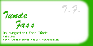 tunde fass business card